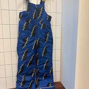 Hanna Andersson GUC Kids Electric Blue Lightning snowbib size 8, GUC